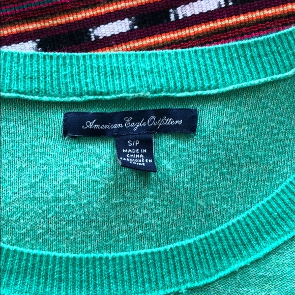 Green American Eagle Lightweight Sweater - Picture 2 of 4